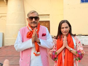 राज्यसभा सांसद तिवारी पहुँचे श्रीजी के द्वारा, श्रीनाथजी के संध्या आरती के दर्शन कर लिया आशीर्वाद